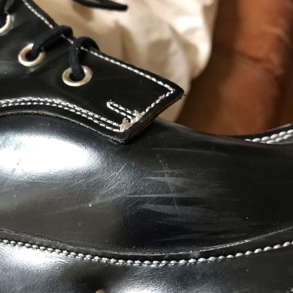 John Fluevog tie heel boots goth Sz 5 - Picture 14 of 14